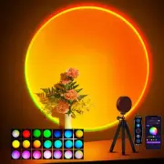 Sunset Lamp Multicolor Changed Night Light Projector with Button Switch,APP C...