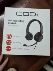 CODi Noise-Cancelling USB-A Headset w/ Boom Microphone New In Box