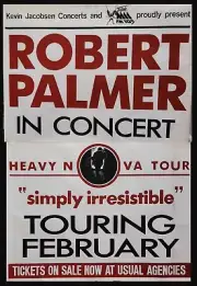 ROBERT PALMER original 1988 in concert Australia promotional 40x60 POSTER