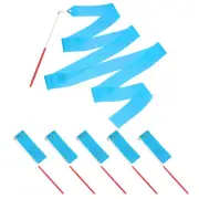 Dance Ribbons, 6Pcs 78.7 Inch Gymnastics Streamers for Gifts, Dancing, Sky Blue