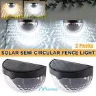 2Pcs LED Solar Fence Lights Waterproof Wall Lights for Garden Decorative Lights