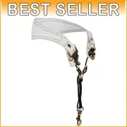 Ergonomic Leather Saxophone Neck Strap - Adjustable & Breathable for Alto/Tenor
