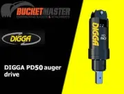DIGGA PD50 AUGER DRIVE - 100 mm Square Shaft, EXCAVATOR, SKID STEER, LOADER, BOB
