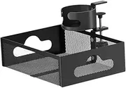 DimyFew Clampable Under-Table Organizer for Cable Management and Accessories, Space-Saving Design, Black, as described