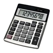 Jastek Compact Portable Desktop 8 Digit Math School/Work Calculator Metal