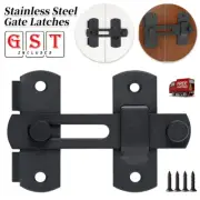 Stainless Steel Gate Latches Flip Latch Bolt Latch Lock for Safety Door Black AU