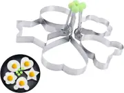 5Pcs Egg Molds Egg Shaper Egg Ring for Frying Eggs Stainless Steel Nonstick Panc
