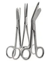 Set of 3 Bandage Scissors 5.5", Stitch Scissors 4.5" and Hemostat 5.5" Straig...