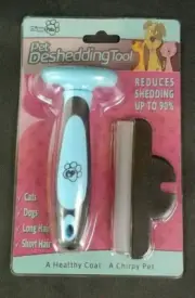 Pet Grooming Brush DeShedding Tool Comb Edge Trimming Dog Cat Fur Removal Rake