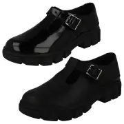 Clarks Chunky Sole T-Bar School Shoe Evyn bar