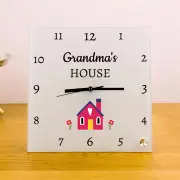 Special House Personalised Square Glass Clock
