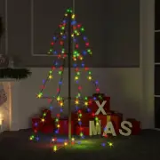 vidaXL Christmas Cone Tree Colorful Metal Medium Christmas Cone Tree