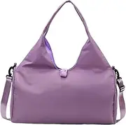 Gym Tote,Wet Dry Pockets Design Casual Tote - Fashion Lightweight Shoulder Bag with Shoe Compartment, Yoga Mat Holder for Workout Gym