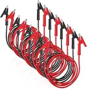 ABOOFAN 8 Pcs Alligator Clip Test Leads Dual Ended Jumper Wires with for Electrical Testing and Device Connections