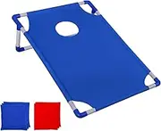 Corn Hole Games for Kids - Portable Cornhole Game Set - Space-Saving Toy with Storage Bag for Toddler Fun Indoor Outdoor Play Yard Beach Camping Lawn Birthday Party