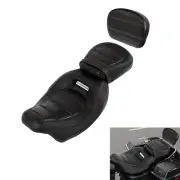 Driver Passenger Seat Low Profile W/Back Rest Pad Fit For Harley Touring 09-23