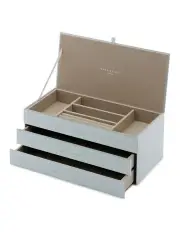 [One Six Eight London] Gabriella Duck Egg Blue Large Jewellery Box