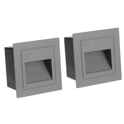 4000K LED Step Light, 2 Pack 3W 120V Stair Light 105lm Dimmable,Warm White Gray
