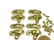 4 Sets Small gold latch Jewelry Box Hasp 26mm Lock (S) 2.6cm x2.3cm B21
