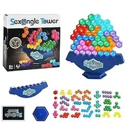 Tower Balance Stacking Blocks,Fun Balancing Building Blocks Set - STEM Toys, Learning Activities, Party Supplies for Kids and Adults