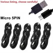 USB 2.0 A Male to Micro-B Data Charger Cable for Samsung Cellphones Tablets