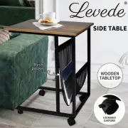 Levede Coffee Side Table Mobile End Tables C-shaped Movable Sofa Laptop Desk