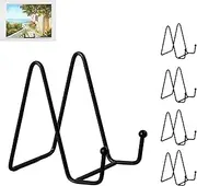 XUTONG 5Pcs 6 Inch Plate Holder Display Stands, Black Photo Stand, Metal Black Plate Holder Picture Stand for Pictur
