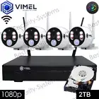 Wireless Alarm Home 2TB NVR IP Camera WIFI System IR PIR Thermal Sensor