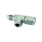 Aeroflow Stainless Steel NPT Adapter Female To Male With 1/8 Port AF140-03-SS