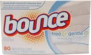 Bounce Free & Gentle Fabric Softener Sheets, 80 Count