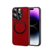 Iphone Magsafe Leather Case 13 Pro Max Italy Red Case Cover