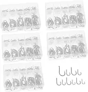 MOBUTOFU 5 Sets Barbing Hook Set Fishing Tackle Kit Carbon Steel Hooks Fishing Bait Holder Hook Worm Bait Hooks Catfish Bait Hooks Fishing Tackle Hook Fishing Hooks Black High-Carbon Steel