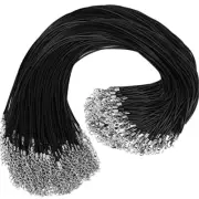 100 Pcs Leather Necklace Cord with Clasp for Jewelry Making Bracelet Beads