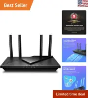 AX1800 WiFi 6 Dual Band Gigabit Router - Easy Mesh & 24/7 Support Included