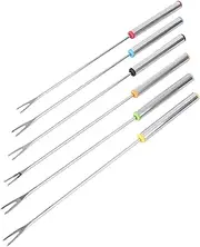 1set Stainless Steel Grilling Skewers Durable BBQ Sticks for Outdoor Picnics Easy to Clean and Reusable Barbecue Tools for Kebab and Meat Cooking 6pcs