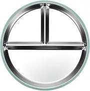 Stainless Steel Kids Plates, Toddler Plates, Baby Trays, Non-Stick S-urface, Divided Compartments, 23.5x23.5x3cm/9.25x9.25x1.18 Inches, for Vegetables Fruits Meat