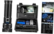 Flashlight High Lumens Rechargeable, 990,000 Lumen Led Flashlights Black