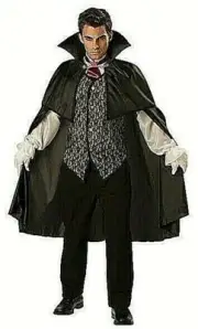 Halloween Costume Adults Mens Large MIDNIGHT VAMPIRE Dracula MSRP= $119.99 NEW