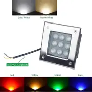 Augro 1pc LED Square Recessed Outdoor Floor Lamp Stainless Steel Material Waterproof IP67 Strong Load Capacity LED Floor Spotlight Lighting white l...