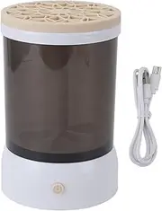 Make up Brush Cleaner Electric Makeup Brushes Cleaner Machine USB Visible Quick Dry Automatic Portable Supplies Cleaner for All Size Brushes (Khaki)