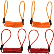 Abaodam 4Pcs Motorcycle Disc Lock Reminder Cable Durable Spring Wire Rope for Bike Security for Helmet Accessory Locking Lightweight Portable Travel