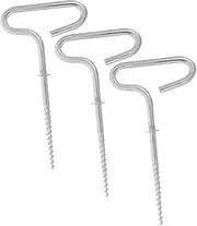 ibasenice 3Pcs Galvanized Tent Stakes Durable Spiral Ground Pegs for Canopy Awning Tent Fixing Sturdy Reusable Camping Supplies Design Long