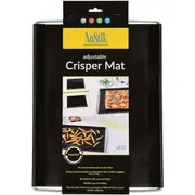 Nostik Adjustable 49cm Crisper Mat Reusable Rectangle Oven Baking Pad Black