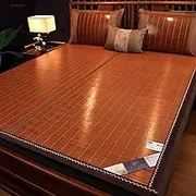 Snaweo Sum mer Cooling Bamboo Sleeping Mat Foldable, Double King Size Mattress Topper Pad,Breathable Bed Sheet Air Conditioning Mat, Bedroom Essential for Sum mer Sleeping(135x195cm/53x77in)
