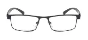 1 Pack Mens Rectangular Metal Frame Reading Glasses Spring Hinge Readers Black