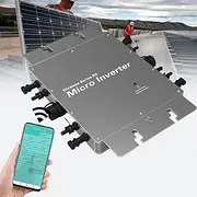 1200W 1400W 1600W 2000W 2400W 2800W Solar Inverter Micro Mppt Inverter for Network Connection, Dc22-60V to 230V 120V Pure Sine Wave Solar Inverter Self-cooling,1400W