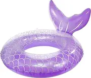 Mermaid Pool Float, Swimming Pool Tube for Kids, Inflatable Mermaid Tail Swim Rings Beach Water Activities Pool Party Supplies