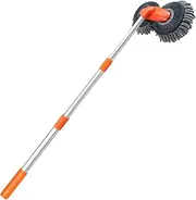 MagiDeal Car Wash Mop Brush with Retractable Handle 360° Rotating Lightweight for Car Window Scratch Free Multipurpose Soft Microfiber