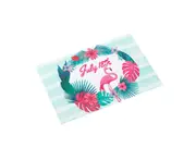 Waterproof Table Mat Palm Leaf Flamingo Place Mats Coasters - B