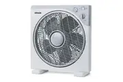 Heller 30cm Box Fan 3 Speed Timer Rotating Louvres Floor Air Cooler Cooling